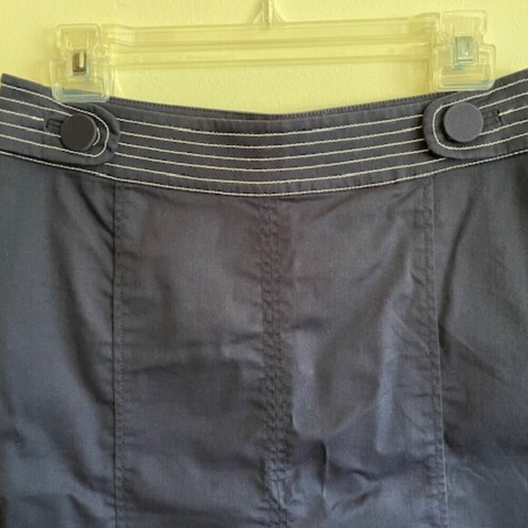LILLY PULITZER Navy Button Accent 8 Panel Skirt Pink Label 4 - Picture 6 of 16